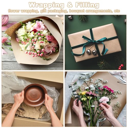 PATIKIL Wrapping Paper, 15"x1000"(80') Bulletin Board Paper Roll Kraft Paper Roll Construction 80GSM for Shipping Packing Gift Wrapping Craft Flower Bouquet Christmas, Light Blue - color: Light Blue, size: 15x1000 Inch