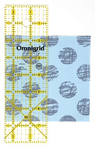 Omnigrid Ruler, 2-1/2 x 8-Inch, Clear - size: 2.5" x 8"