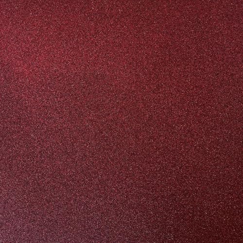 BURGUNDY Glitter Luxe Cardstock - 12x12 Inch, 15 Pack | 134 lb Cover (364 gsm) | High-Shine Red Glitter | Solid Core – Acid & Lignin Free | Encore Paper