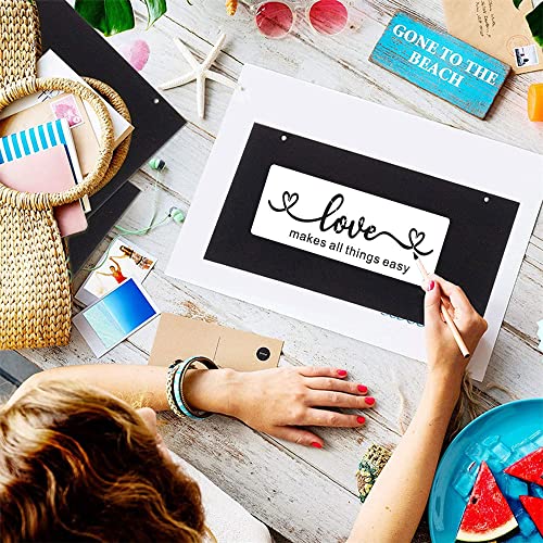 Large Inspirational Word Stencil for Crafts,24 Pcs Reusable Positive Drawing Template Faith (Welcome Sweet Home Smile Family) Stencils for Painting on Wood Wall Canvas Fabric Home Decor(11.4x5.5In) - style: Word stencil