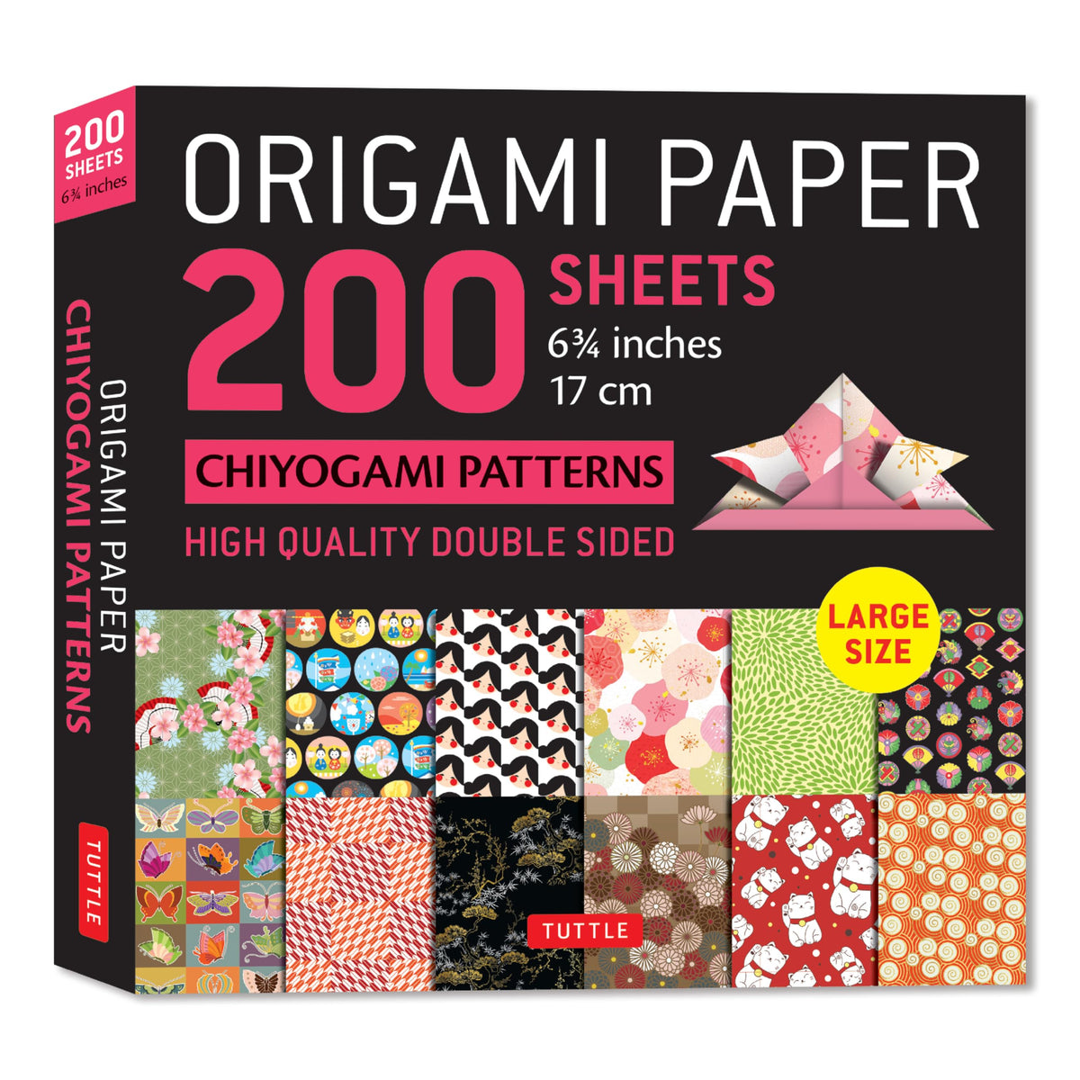 Origami Paper 200 sheets Chiyogami Patterns 6 3/4" (17cm): Tuttle Origami Paper: Double-Sided Origami Sheets with 12 Different Patterns (Instructions for 6 Projects Included)