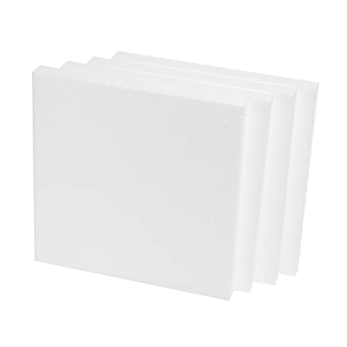 Silverlake 10x10x1 Craft Foam Squares for Styrofoam Board Projects (4-Pack) - size: 10x10x1in 4pcs