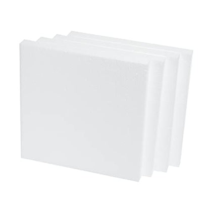 Silverlake 10x10x1 Craft Foam Squares for Styrofoam Board Projects (4-Pack) - size: 10x10x1in 4pcs