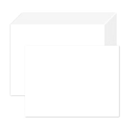 100 Pack White Blank Cardstock 5x8 Thick Paper，Goefun 80lb Flat Cards Stock Printer Paper for Invitations, Postcards, Photos, DIY Card Making - color: white, size: 5×8