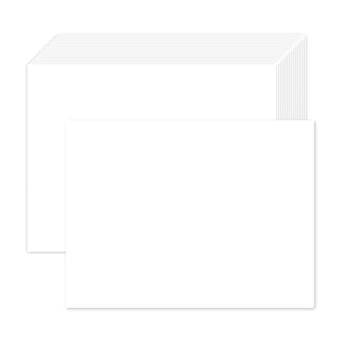 100 Pack White Blank Cardstock 5x7 Thick Paper，Goefun 80lb Flat Cards Stock Printer Paper for Invitations, Postcards, Photos, DIY Card Making - color: white, size: 5x7