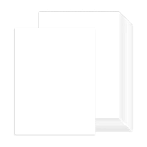 100 Sheets White Cardstock 8.5 x 11 Certificate Paper, Goefun White Card Stock Printer Paper for Invitations, Menus, Wedding, DIY Cards - color: white