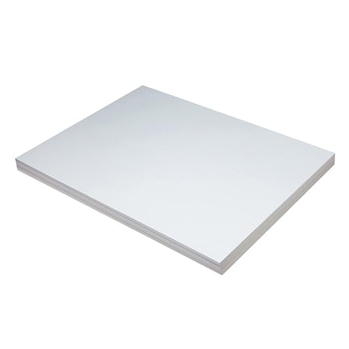 School Smart Pacon Heavyweight Tagboard, 18 x 24 Inches, 11 Pt, White, Pack of 100 (085498)