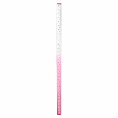 HARFINGTON Acrylic Clear Straight Rulers 30cm Metric Transparent Gradient Three-Dimensional Plastic Ruler Square Cube Measuring Tool for Classroom Office, Pink - color: Pink, size: 30cm