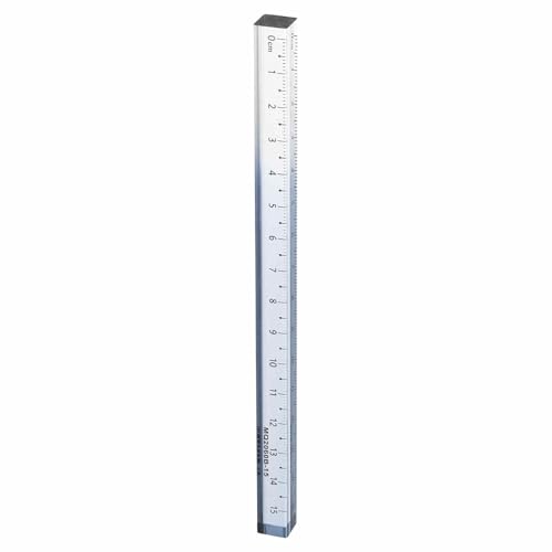 HARFINGTON Acrylic Clear Straight Rulers 15cm Metric Transparent Gradient Three-Dimensional Plastic Ruler Square Cube Measuring Tool for Classroom Office, Gray - color: Gray, size: 15cm