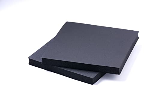 by Big UGGLY High-Density Foam Panels, Closed-Cell Insulation Foam Pads, Black, 12" X 12" X 1" (2 Pack)