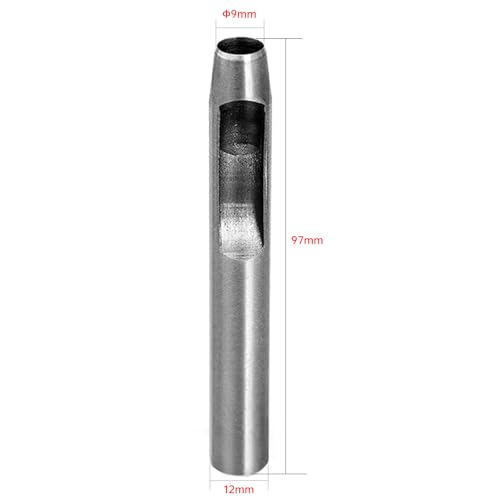 GLRXMX 9mm Carbon Steel Leather Hollow Punch, Heavy Duty Round Hole Punch Tool for Leather Belts Watch Bands Rubber Plastic Crafts & DIY Projects - size: 9mm