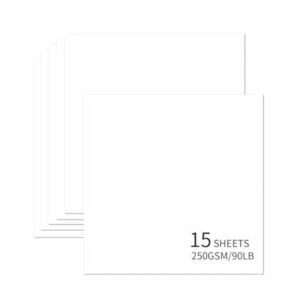 15 Sheets White Cardstock 12"x12",250gsm/90lb Heavyweight Cardstock Paper, Thick and Smooth Card Stock Perfect for Card Making, Scrapbooking and Crafts - color: White