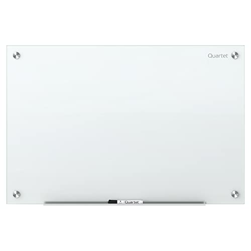 Quartet Dry Erase Board, Magnetic Whiteboard 3' x 2', Glass Board for Wall, Infinity, White (G3624NMW) - color: White, size: 36"W x 24"H
