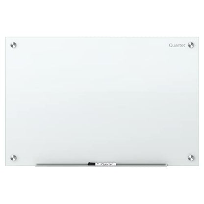 Quartet Dry Erase Board, Magnetic Whiteboard 3' x 2', Glass Board for Wall, Infinity, White (G3624NMW) - color: White, size: 36"W x 24"H