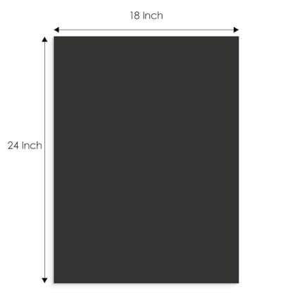 Golden State Art, Pack of 10 Black 18x24 Uncut Photo Mat Matboard, 4-Ply Thick Backing Board for Frame, Picture, Print - color: Black, size: 18x24 - 10 Pack