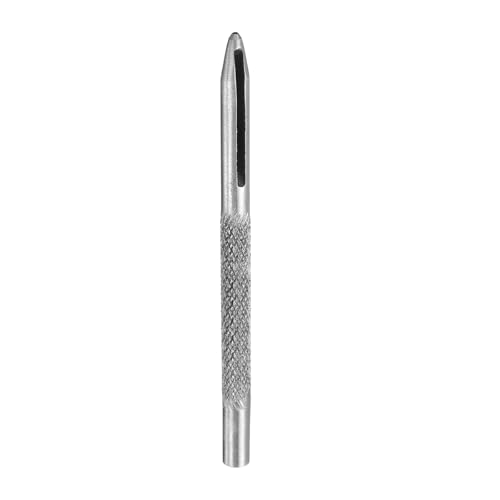 HARFINGTON Leather Round Hole Punch, 1mm Hollow Hole Puncher Cutter Carbon Steel Circle Hole Punching Cutting Tool for Belt/DIY Leather Craft - size: 1mm