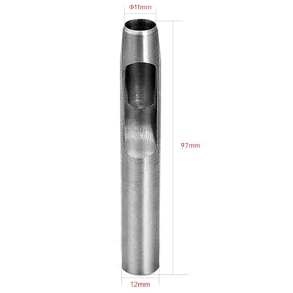 GLRXMX 11mm Carbon Steel Leather Hollow Punch, Heavy Duty Round Hole Punch Tool for Leather Belts Watch Bands Rubber Plastic Crafts & DIY Projects - size: 11mm