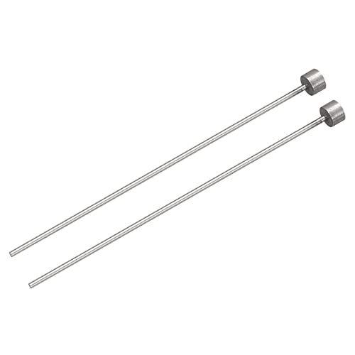 uxcell Straight Ejector Pins, 2mm (5/64") Dia. 65Mn Steel Round Tip Punch 100mm (4") Long for Mechanical Maintenance 2Pcs - size: 5/64"
