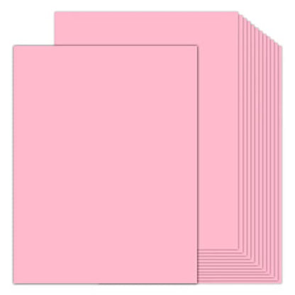 100 Sheets Pink Cardstock 8.5 x 11 Thick Paper, Goefun 80lb Card Stock Printer Paper for Arts & Crafts, Presentations, Stationary Printing - color: pink
