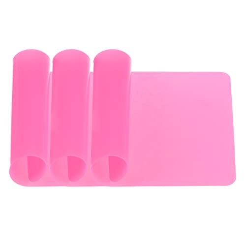 Generic 3pcs Silicone Mats for Crafts 5.9"x3.9" Multipurpose Table Protector Jewelry Casting Sheet for Epoxy Resin, Painting, Pink
