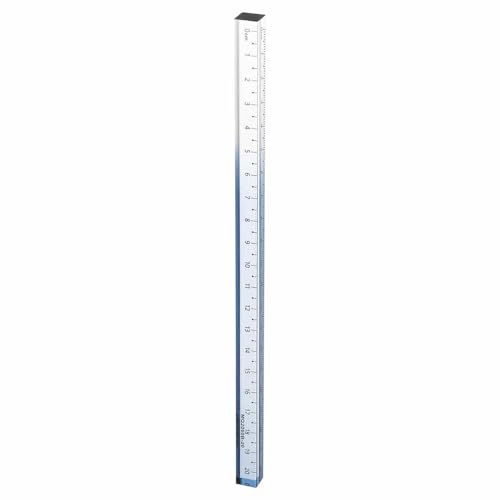 HARFINGTON Acrylic Clear Straight Rulers 20cm Metric Transparent Gradient Three-Dimensional Plastic Ruler Square Cube Measuring Tool for Classroom Office, Gray - color: Gray, size: 20cm