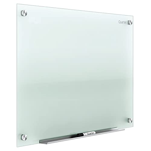 Quartet Whiteboard, Glass Dry Erase Board, Non-Magnetic, 8' x 4', Infinity Frameless Mounting, Includes Dry Erase Marker, Frosted White (G9648F) - color: Frosted, size: 96"W x 48"H