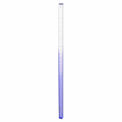 HARFINGTON Acrylic Clear Straight Rulers 30cm Metric Transparent Gradient Three-Dimensional Plastic Ruler Square Cube Measuring Tool for Classroom Office, Blue - color: Blue, size: 30cm