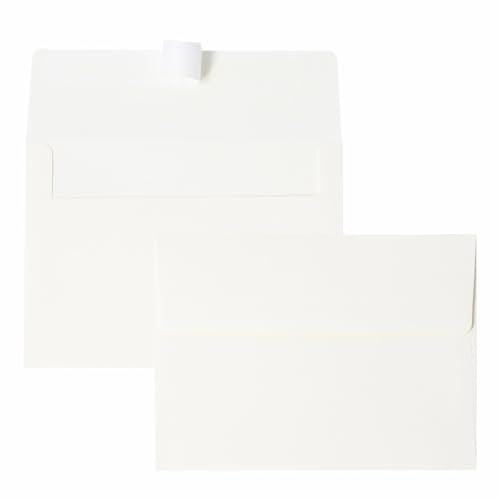 70 Packs A4 Envelopes, White, 4x6 Photo, Self Seal for Invitations, Weddings, Baby Shower, Photos, Postcards, Greeting Cards, Mailing (Cream White, A7 (5.31x7.28in)) - color: Cream White, size: 50 Pack A7 (5.31x7.28in) Envelopes