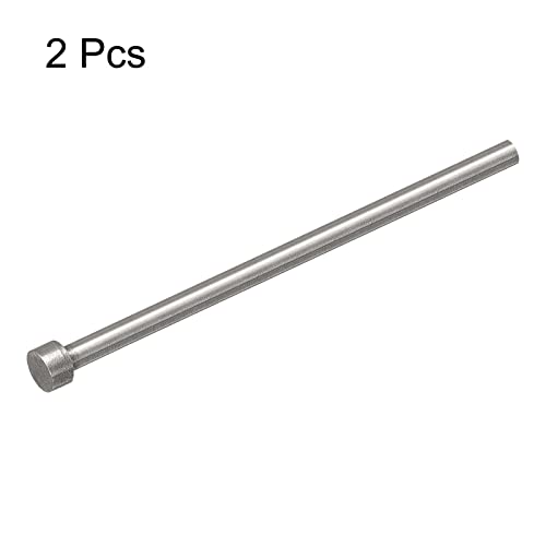 uxcell Straight Ejector Pins, 5mm (13/64") Dia. 65Mn Steel Round Tip Punch 100mm (4") Long for Mechanical Maintenance 2Pcs - size: 13/64"