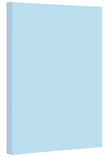 Blue Pastel Color Card Stock Paper, 67lb Cover Medium Weight Cardstock, for Arts & Crafts, Coloring, Announcements, Stationary Printing at School, Office, Home | 8.5 x 11 | 50 Sheets Per Pack