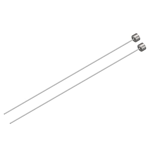 uxcell Straight Ejector Pins, 0.8mm (1/32") Dia. 65Mn Steel Round Tip Punch 100mm (4") Long for Mechanical Maintenance 2Pcs - size: 1/32"