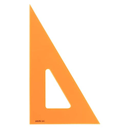 Pacific Arc's Scholastic Triangle - 6 inch - Fluorescent - 30/60 Angle - Polystyrene - Inking Edge - Technical Drawing Tools, Drafting, Architect and Engineering. - style: 6 inch, 30/60