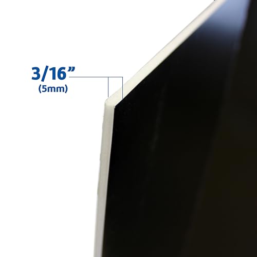 Flipside Products 36” x 48” Foam Project Boards for Presentations, Science Fair, School Projects, Event Displays and Trifold Picture Board - Single-Sided Black 3/16'' Thick - 24 Pack - color: Black, style: 24 Pack