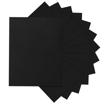 24 Sheets Black Cardstock 8.5 x 11 Black Paper, Goefun 80lb Card Stock Printer Paper for Halloween, Invitations, Scrapbooking, Crafts, DIY Cards - color: black