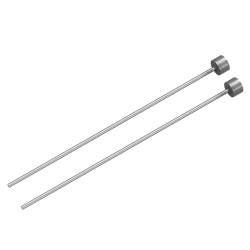 uxcell 2Pcs Straight Ejector Pins, 1.5mm (1/16") Dia. 65Mn Steel Round Tip Punch 100mm (4") Long for Mechanical Maintenance - size: 1/16"