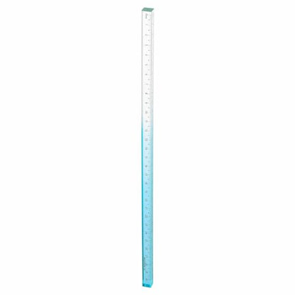 HARFINGTON Acrylic Clear Straight Rulers 30cm Metric Transparent Gradient Three-Dimensional Plastic Ruler Square Cube Measuring Tool for Classroom Office, Sky Blue - color: Sky Blue, size: 30cm