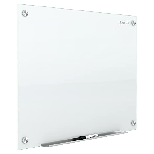 Quartet Dry Erase Board, Magnetic Whiteboard 3' x 2', Glass Board for Wall, Infinity, White (G3624NMW) - color: White, size: 36"W x 24"H
