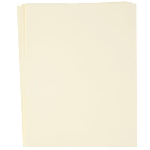 30 Sheets Cardstock Paper 8 1/2 x 11 Inches, Cream Color | For Crafts and Invitations - color: cream