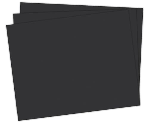School Smart Railroad Poster Board Paper, 22 x 28 Inches, 6-Ply, Black, Pack of 25 - color: Black, size: 6-Ply, Pack of 25