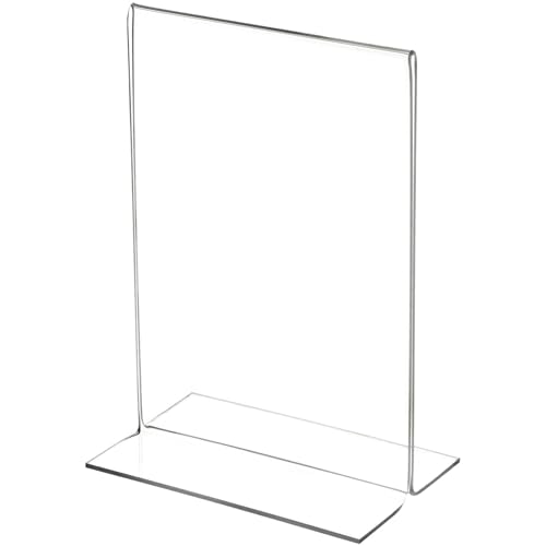 Plymor Clear Acrylic Sign Display/Literature Holder (Bottom-Load), 5" W x 7" H - size: 5" x 7"