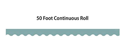 Teacher Created Resources Calming Blue Scalloped Rolled Border Trim - 50ft - Decorate Bulletin Boards, Walls, Desks, Windows, Doors, Lockers, Schools, Classrooms, Homeschool & Offices (TCR8907)