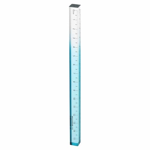 HARFINGTON Acrylic Clear Straight Rulers 15cm Metric Transparent Gradient Three-Dimensional Plastic Ruler Square Cube Measuring Tool for Classroom Office, Sky Blue - color: Sky Blue, size: 15cm