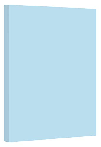 Blue Pastel Color Card Stock Paper, 67lb Cover Medium Weight Cardstock, for Arts & Crafts, Coloring, Announcements, Stationary Printing at School, Office, Home | 8.5 x 11 | 50 Sheets Per Pack - color: Blue