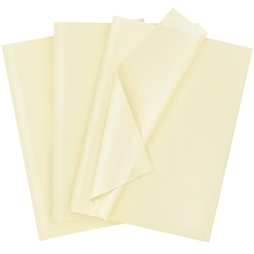120 Sheets 20"X14" Tissue Paper for Gift Bags Wrapping, Art Tissue Paper Bulk for Weddings Birthday Party Crafts Decoration (Ivory) - color: Ivory