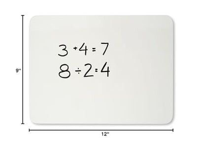 Charles Leonard Dry Erase Board, Two Sided, Lined/Plain, 9" x 12" (35120) - color: Plain & Lined, size: 9"W x 12"H, style: 2-Sided Masonite Board