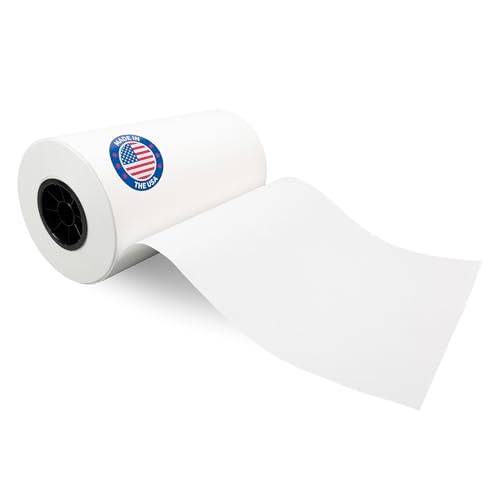White Kraft Paper Roll 12" x 8640" (720 feet) for Packing, Moving, Shipping, Crafts - USA-Made Heavy Duty Craft Paper 50lb Thickness - 100% Recyclable Natural Kraft Wrapping Paper by IDL Packaging - color: White, size: 12"x720' (#50 Thick)