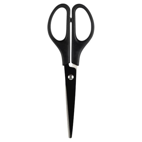 JAM PAPER Arts & Crafts Scissors - 6 3/4 Inch - Black - Ergonomic Handle & Stainless Steel Pointed Tip Blades - Sold Individually - color: Black, size: Craft (6.75 Inch)