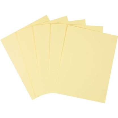 Staples Cover Stock Paper 67 lbs 8.5-Inch x 11-Inch Canary 250/Pack, For Office, School & Home - style: Yellow