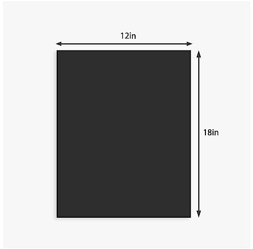 Somime 12 Pack Backing Boards Only - 12x18 Uncut Black Mats Matboards, Acid Free Backerboards, Ideal for Photos/Pictures/Prints/Frames/Arts - size: 12x18