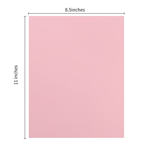 30 Sheets Cardstock Paper 8 1/2 x 11 Inches, Pink | For Crafts and Invitations - color: Pink